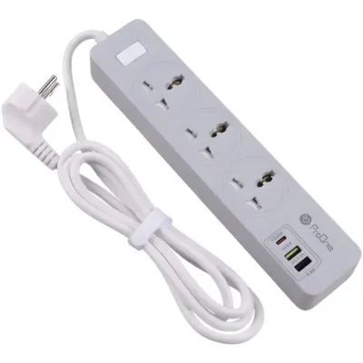 چندراهی برق 3 سوکت و شارژر USB پرووان مدل ProOne PPS615C