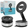 هولدر موبایل مگنتی وکیومی خودرو پرودو مدل Porodo Clingx MagSafe Suction Holder PBCT080BK - Image 4