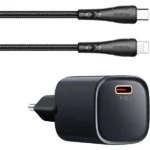 شارژر دیواری ۲۰ وات همراه با کابل تایپ‌سی به لایتنینگ مک دودو مدل Mcdodo CH-4690 20W Fast Wall Charger with USB-C to Lightning Cable 1.2m