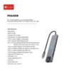 هاب تایپ سی 8 پورت پرووان مدل ProOne PHU595 8in1 Type-C Multifunctional Docking Station - Image 2