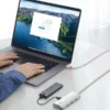 هاب تایپ سی 4 پورت با کابل 1 متر بیسوس مدل Baseus Lite Series Type-C Hub Adapter BS-OH031 WKQX030402 - Image 3