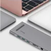هاب آداپتور تایپ سی چند کاره بیسوس مدل Baseus Enjoyment CATSX-G0G Type C 11 in 1 Multi-function Docking Station for MacBook NoteBook - Image 3