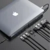 هاب آداپتور تایپ سی چند کاره بیسوس مدل Baseus Enjoyment CATSX-G0G Type C 11 in 1 Multi-function Docking Station for MacBook NoteBook - Image 5