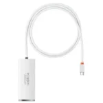 هاب تایپ سی 4 پورت با کابل 1 متر بیسوس مدل Baseus Lite Series Type-C Hub Adapter BS-OH031 WKQX030402