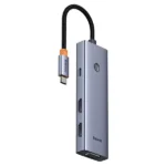 هاب تایپ سی 7 پورت بیسوس مدل Baseus 7 in 1 Triple-Display Hub BS-OH117