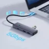 هاب تایپ سی 7 پورت بیسوس مدل Baseus 7 in 1 Triple-Display Hub BS-OH117 - Image 11