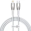 کابل تایپ سی به لایتنینگ 20 وات 2 متری بیسوس مدل Baseus Glimmer PD Fast Charging Data Cable CADH000101 - Image 3