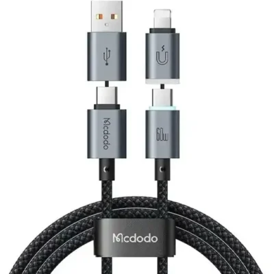 کابل شارژ سریع 60 وات چند منظوره مغناطیسی جمع‌شونده مک دودو مدل Mcdodo CA-9920