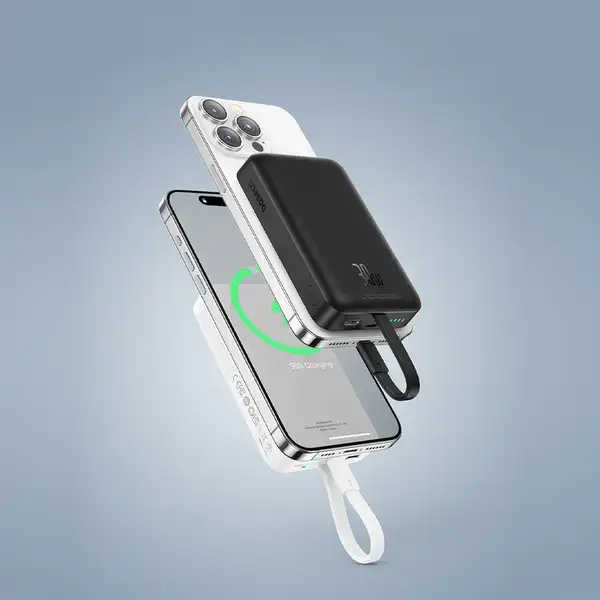 پاوربانک 10000 هزار 30 وات بیسوس مدل Baseus Magnetic With Built-in USB-C Cable - Image 10
