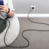 کابل دوگانه ۱ متر ۱۰۰ وات و ۲ متر ۶۰ وات پاورولوژی مدل Powerology Argos Dual USB-C Cables with Connector - Image 3