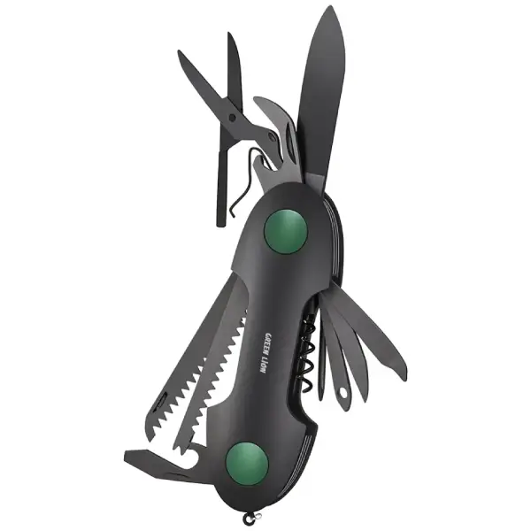 New-Project-1-39.webp چاقو و ابزار 14 کاره گرین لاین مدل Green Lion 14-In-1 Multi Tool Key Chain Knife - Image 1