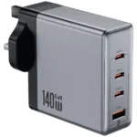 شارژر دیواری 140 وات گرین لاین مدل Green Lion GaN Premium UK Plug Wall Charger 140W