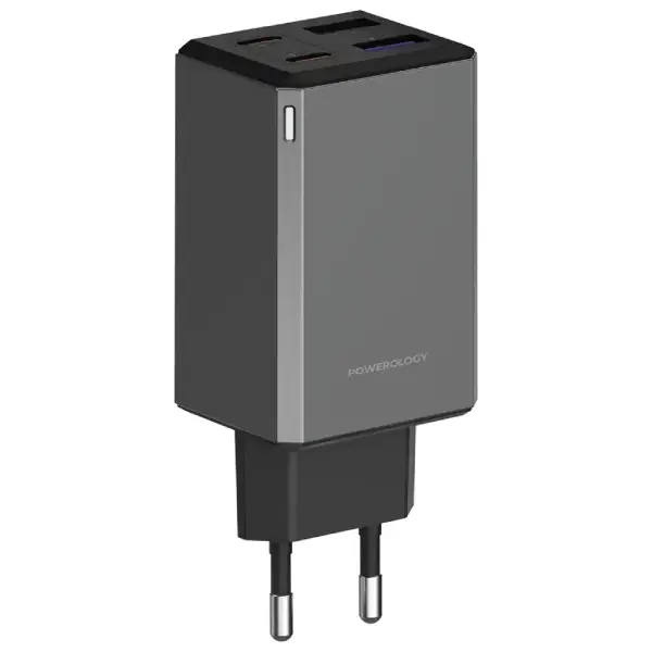 New Project شارژر دیواری ۶۵ وات پاورولوژی مدل Powerology 65W GaN Multi-Port Travel Adapter - Image 1