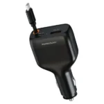 شارژر فندکی 81 وات پاورولوژی مدل Powerology Cyber 81W USB-C Retractable Car Charger