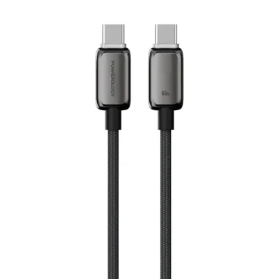 کابل تایپ سی به تایپ سی 60 وات پاورولوژی مدل Powerology Zinco Series USB-C to USB-C