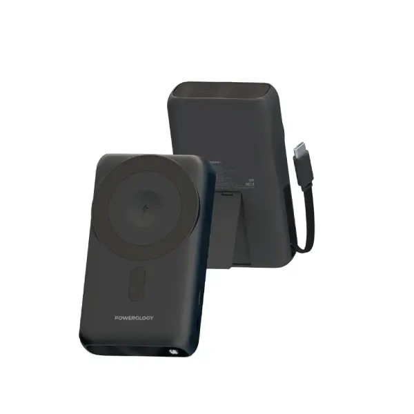 New Project پاوربانک 10000 میلیآمپر 35 وات مگسیف پاورولوژی مدل Powerology Richmond MagSafe Power Bank - Image 1
