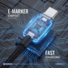 کابل دوگانه ۱ متر ۱۰۰ وات و ۲ متر ۶۰ وات پاورولوژی مدل Powerology Argos Dual USB-C Cables with Connector - Image 8
