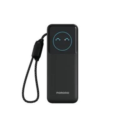پاور بانک 20000 هزار پرودو مدل Porodo Polo II 20000mAh Power Bank with Built-in USB-C Cable