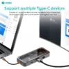 هاب 8 پورت Type-C کوتسی مدل COTECi 16016 8-in-1 Transparent USB-C Hub - Image 5