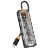 هاب 5 پورت Type-C کوتسی مدل COTECi 16019 5-in-1 Transparent TYPE-C Hub