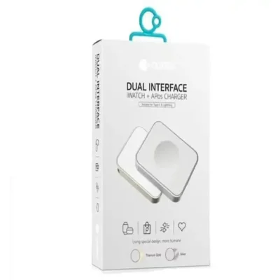 شارژر بی سیم اپل واچ و ایرپاد پرو 2 کوتسی مدل COTECi Dual Interface Apple Watch and Airpods Wireless Charger 26005